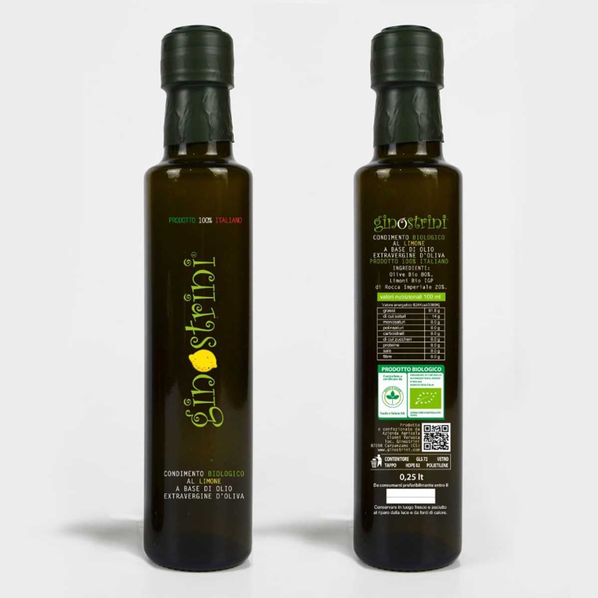 Condimento biologico al limone IGP di Rocca Imperiale – 0.25 l (confezione da 8 bottiglie)
